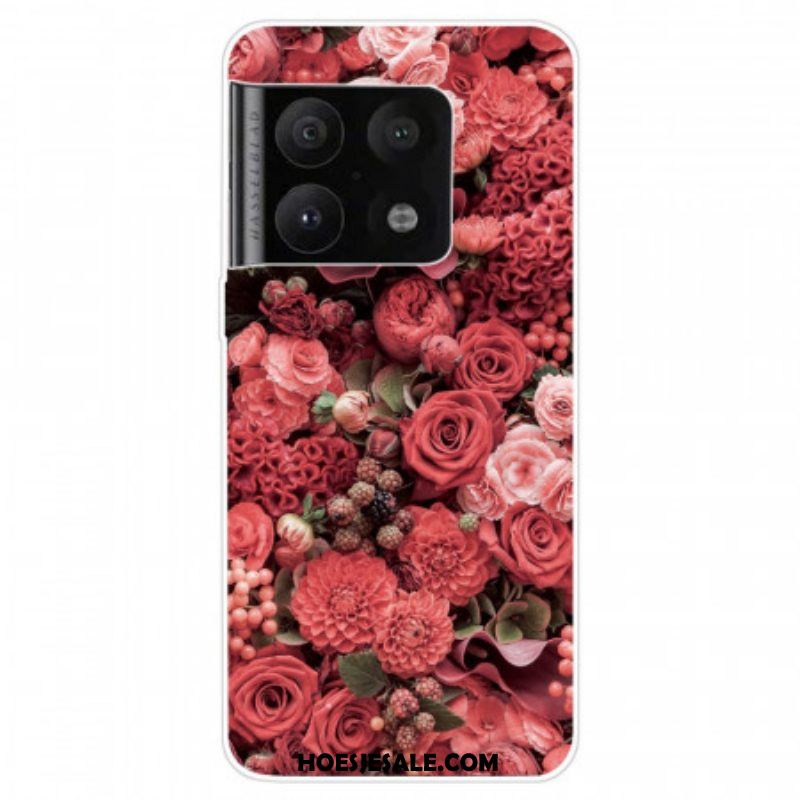 Hoesje voor OnePlus 10 Pro 5G Roze Bloemen