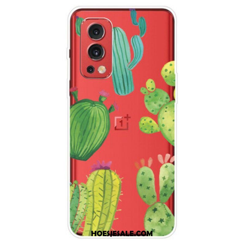 Hoesje voor OnePlus Nord 2 5G Aquarel Cactussen