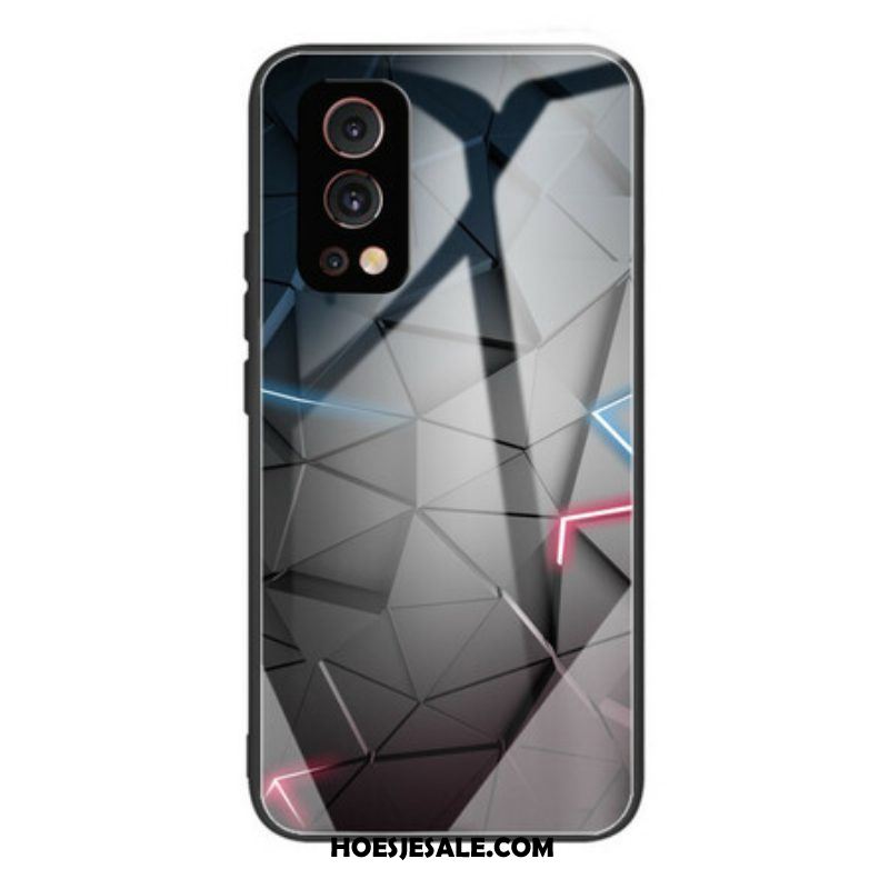 Hoesje voor OnePlus Nord 2 5G Geometrie Van Gehard Glas