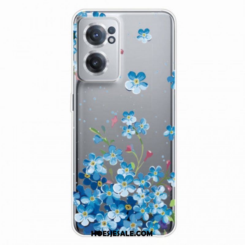 Hoesje voor OnePlus Nord CE 2 5G Blauwe Bloemen