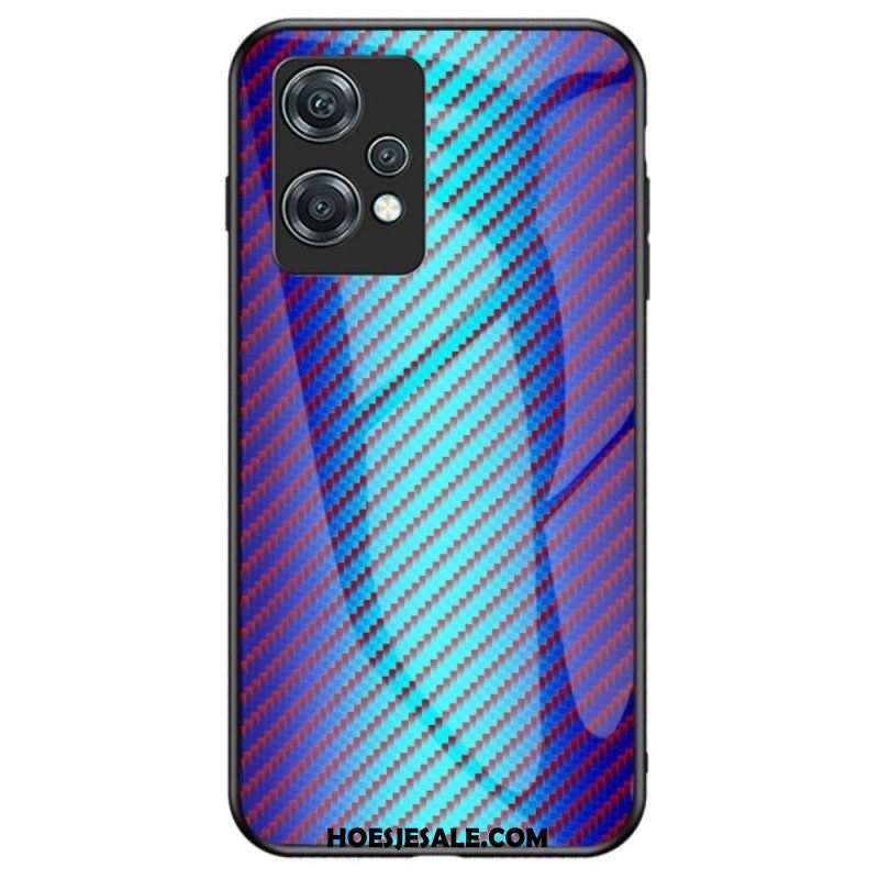 Hoesje voor OnePlus Nord CE 2 Lite 5G Koolstofvezel Gehard Glas