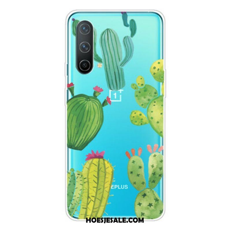 Hoesje voor OnePlus Nord CE 5G Aquarel Cactussen