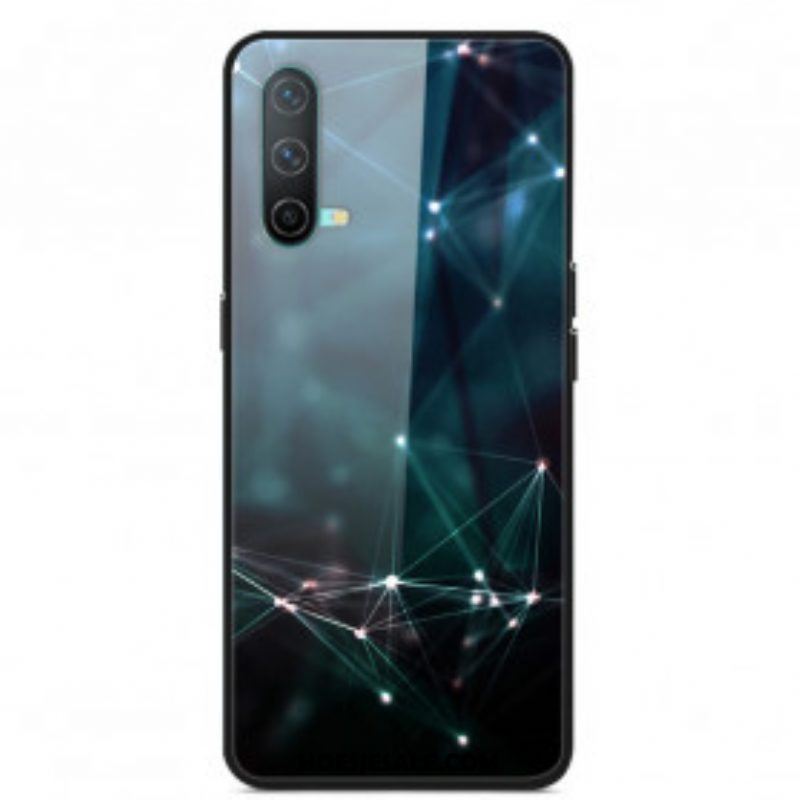 Hoesje voor OnePlus Nord CE 5G Gehard Glas Abstracte Kleuren