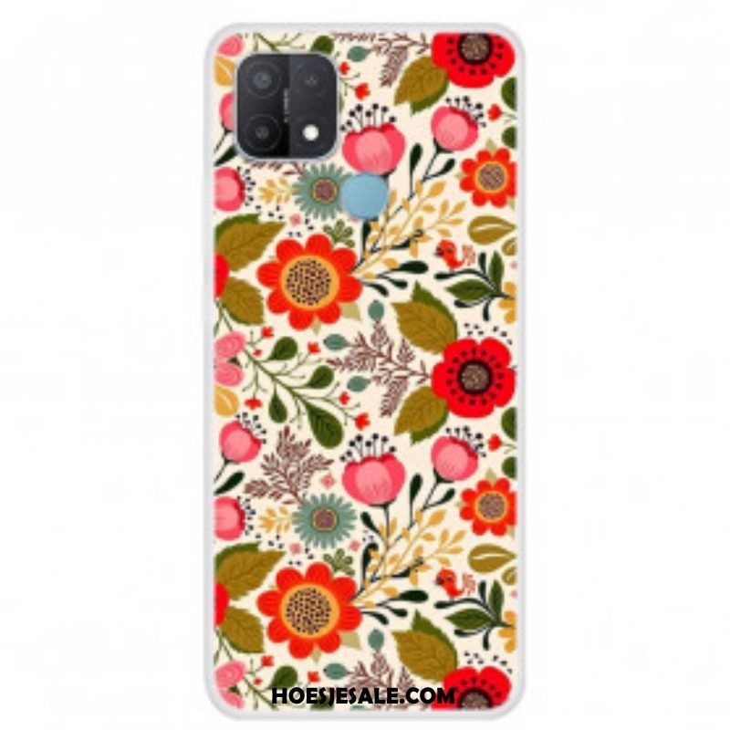 Hoesje voor Oppo A15 Bloemen Tapijt