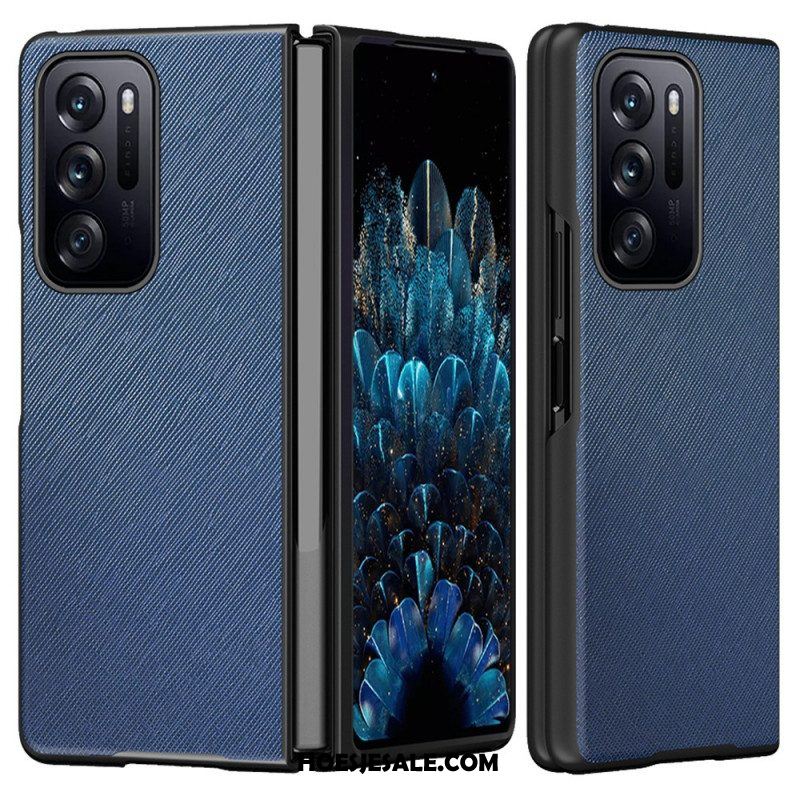 Hoesje voor Oppo Find N Getextureerd Lederen Ontwerp