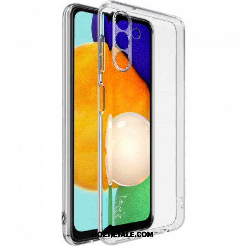 Hoesje voor Samsung Galaxy A13 5G / A04s Samsung Galaxy A14 5g / A14 Zwarte Rand Gehard Glas Screenprotector