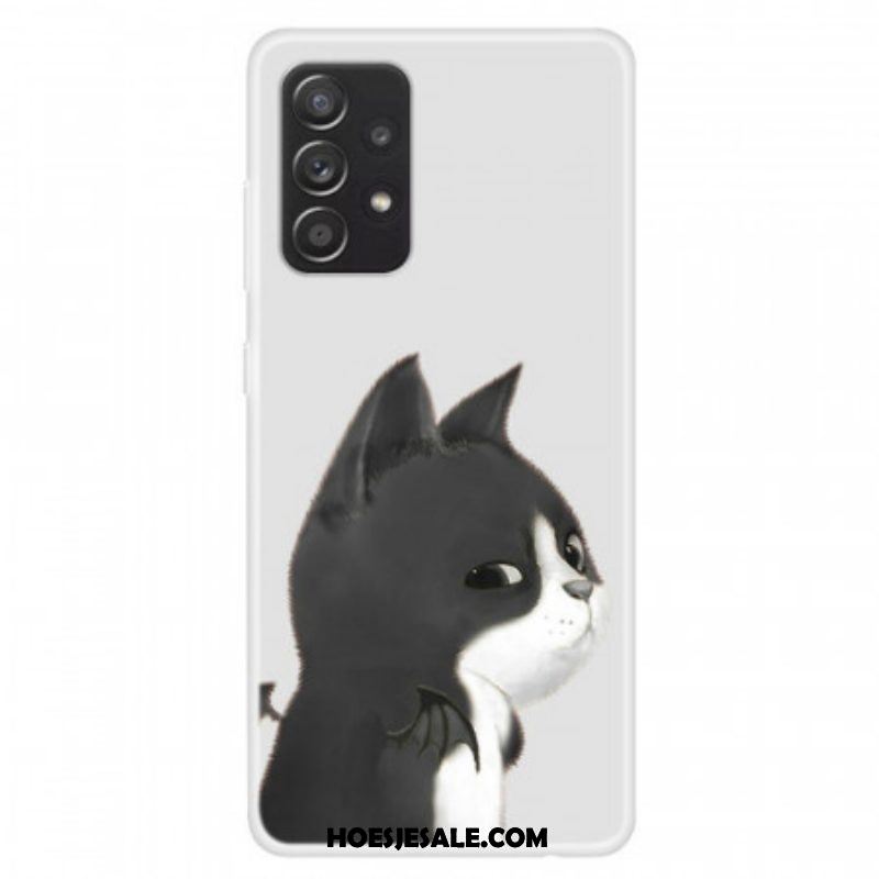 Hoesje voor Samsung Galaxy A13 Boom En Strappy Cat