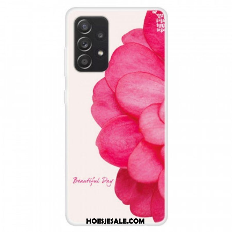 Hoesje voor Samsung Galaxy A13 Strappy Roze Bloemen