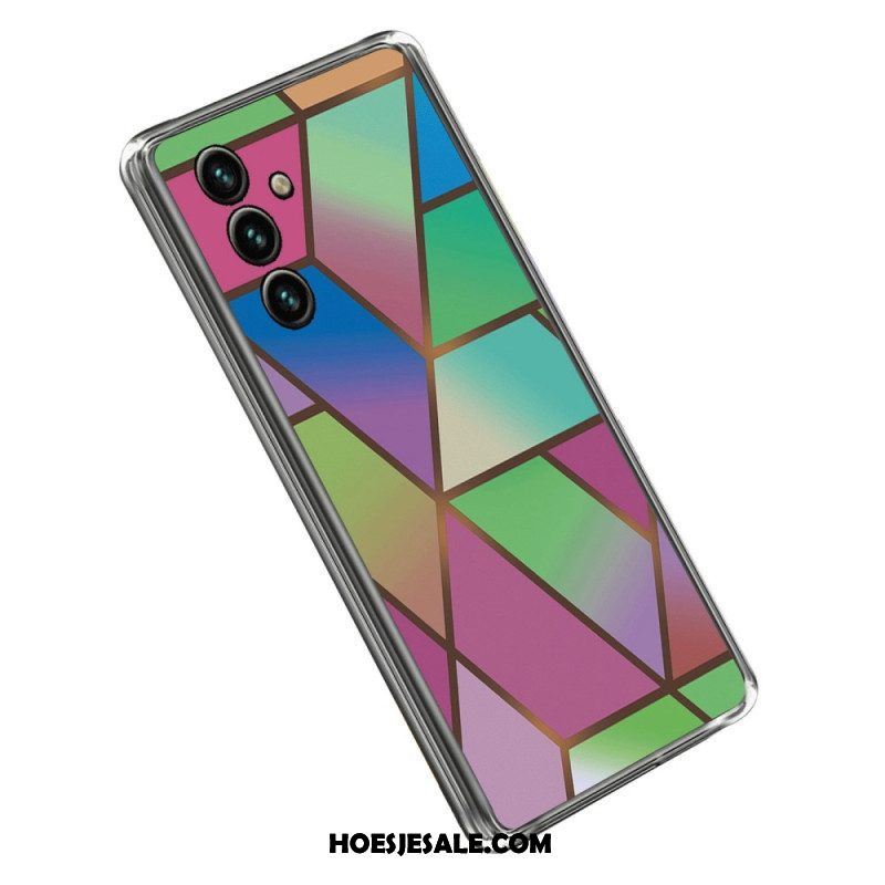 Hoesje voor Samsung Galaxy A14 / A14 5G Imitatielakleer Met Knoop