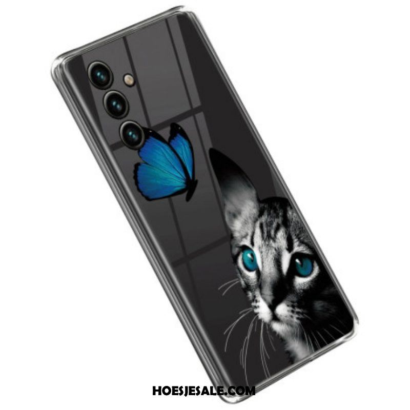Hoesje voor Samsung Galaxy A14 / A14 5G Strappy Litchi Lederen Stijl