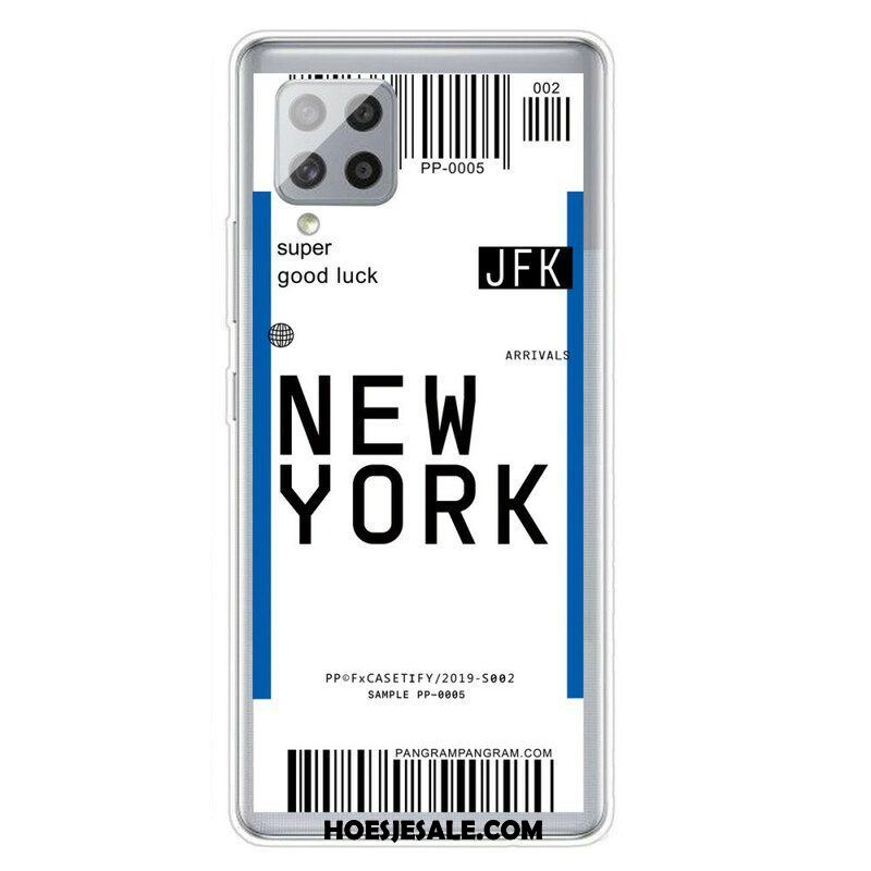 Hoesje voor Samsung Galaxy A42 5G Instapkaart Naar New York