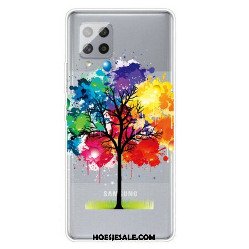 Hoesje voor Samsung Galaxy A42 5G Naadloze Aquarel Boom