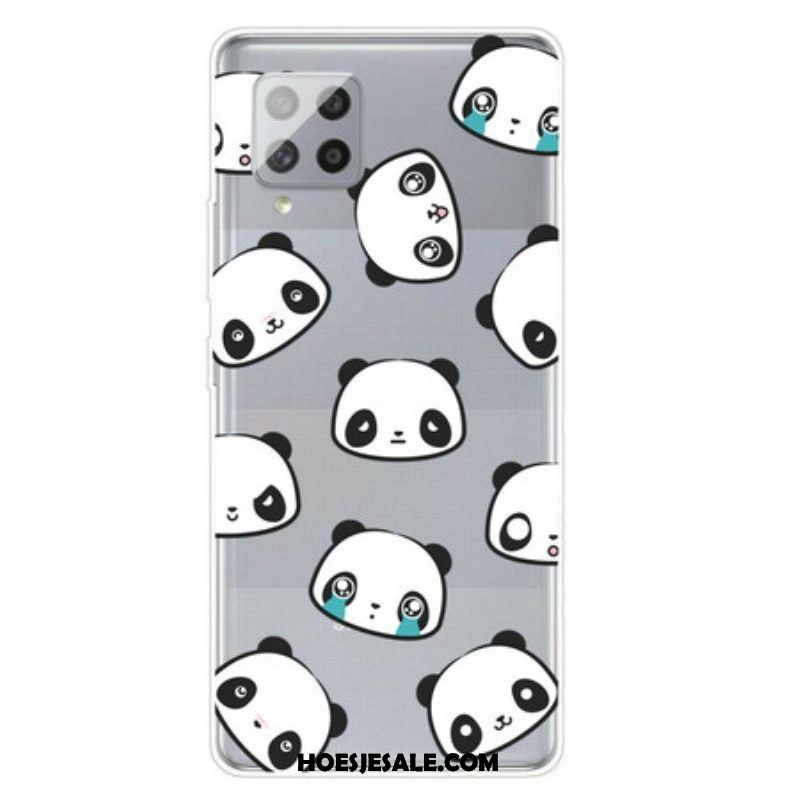 Hoesje voor Samsung Galaxy A42 5G Naadloze Sentimentele Panda's