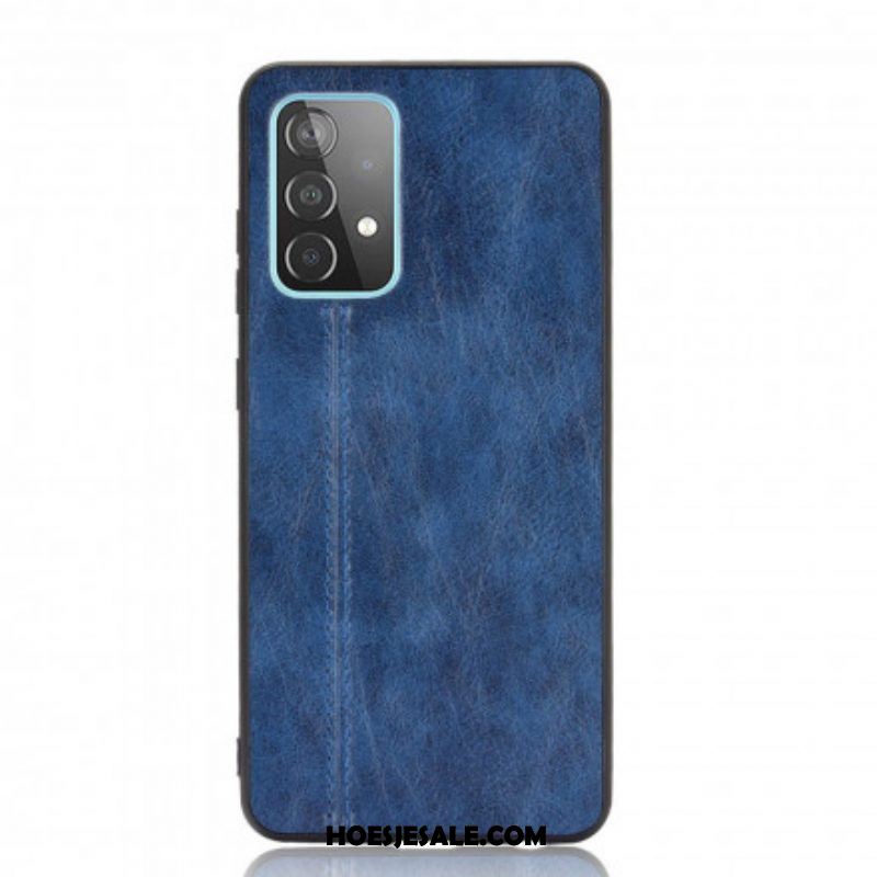 Hoesje voor Samsung Galaxy A52 4G / A52 5G / A52s 5G Couture-leereffect