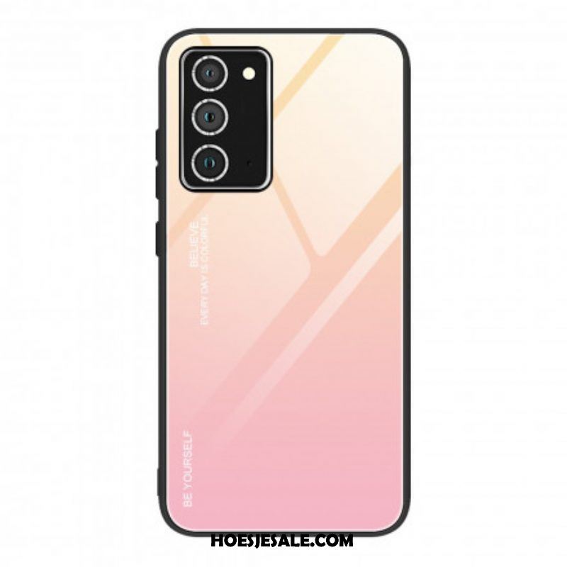 Hoesje voor Samsung Galaxy A52 4G / A52 5G / A52s 5G Gehard Glas Wees Jezelf