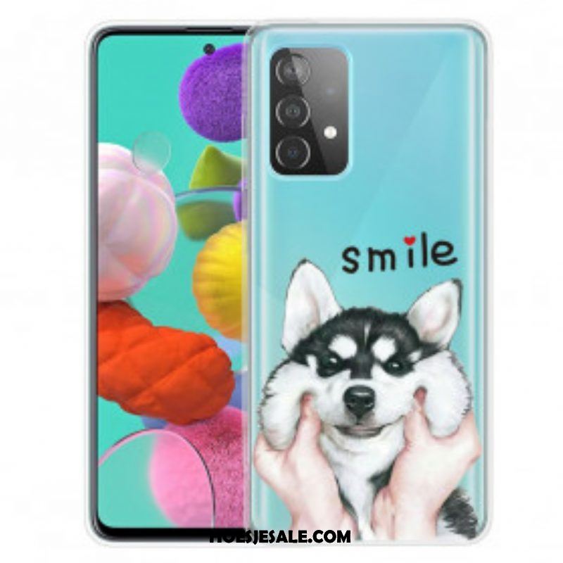 Hoesje voor Samsung Galaxy A52 4G / A52 5G / A52s 5G Lach Hond