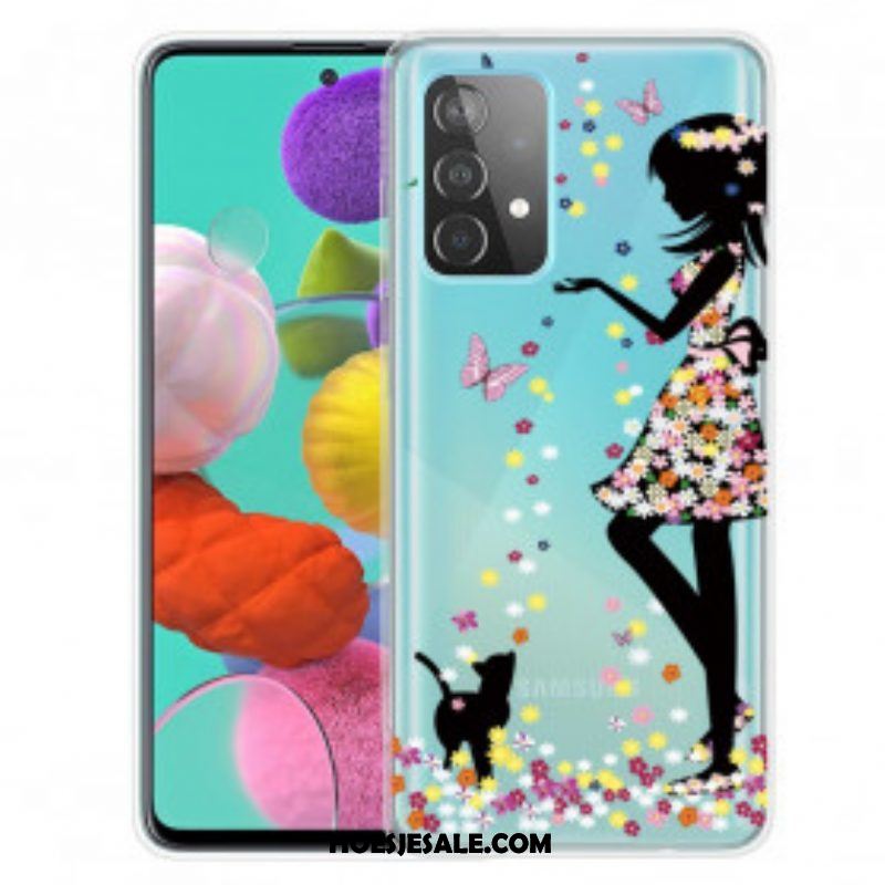 Hoesje voor Samsung Galaxy A52 4G / A52 5G / A52s 5G Mooi Bloemhoofd