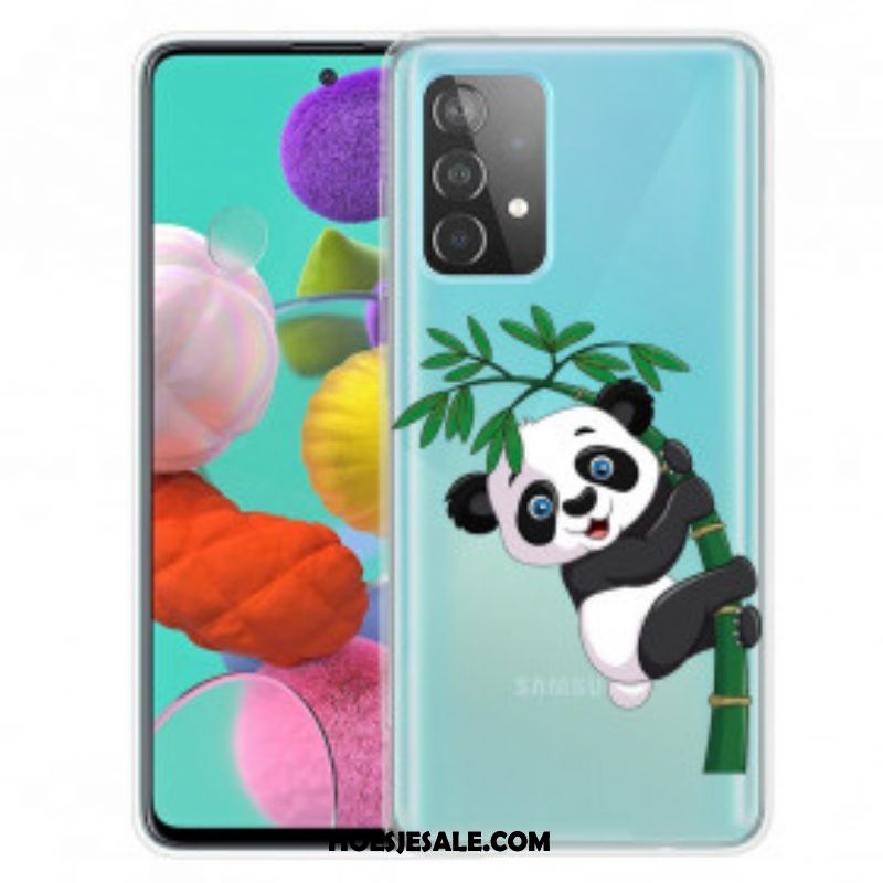 Hoesje voor Samsung Galaxy A52 4G / A52 5G / A52s 5G Panda Op Bamboe