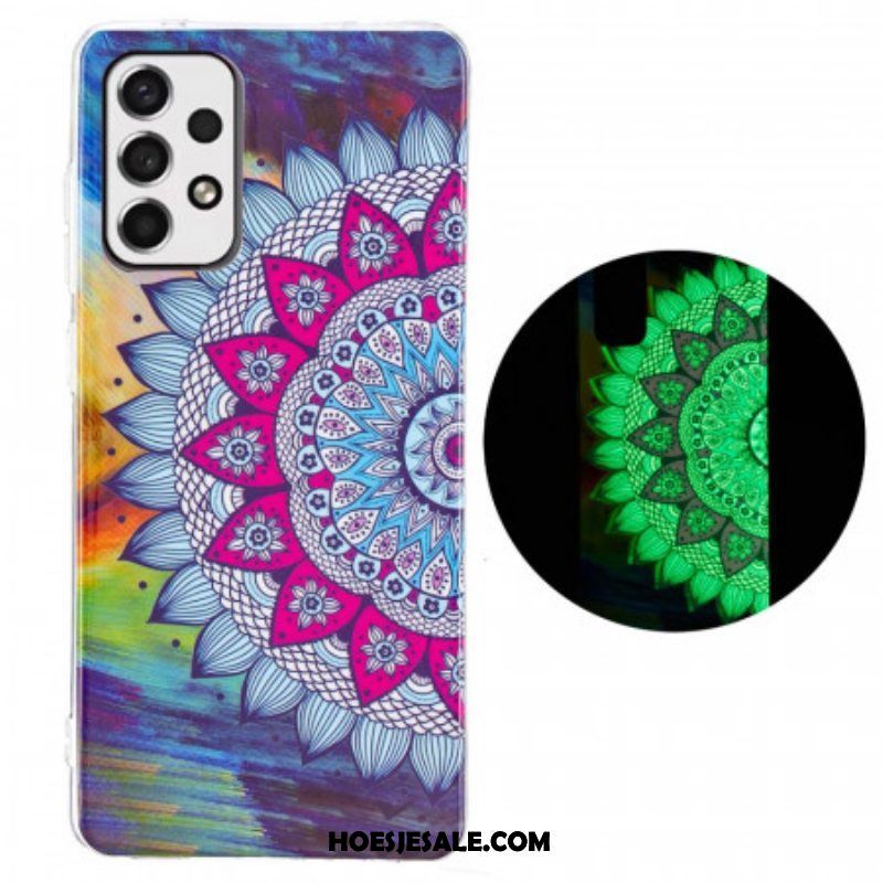 Hoesje voor Samsung Galaxy A53 5G Fluorescerende Kleurrijke Mandala