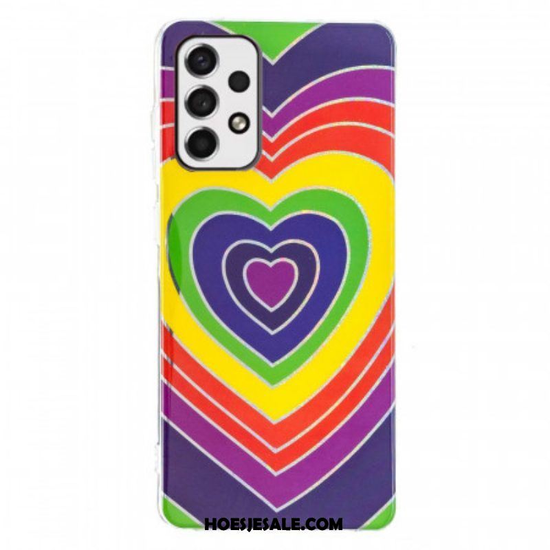 Hoesje voor Samsung Galaxy A53 5G Psychedelisch Hart