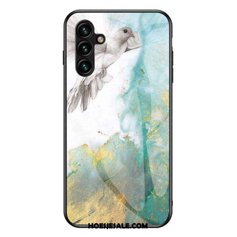 Hoesje voor Samsung Galaxy A54 5G Marmeren Kleuren Gehard Glas