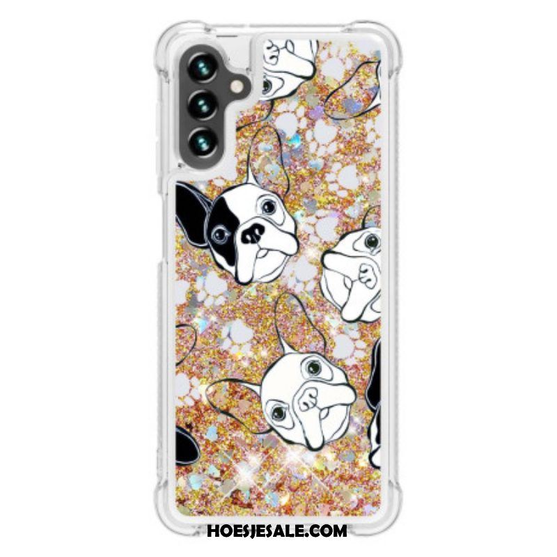 Hoesje voor Samsung Galaxy A54 5G Mr Dog Pailletten