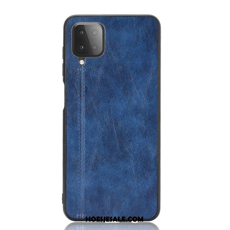 Hoesje voor Samsung Galaxy M12 / A12 Couture-leereffect