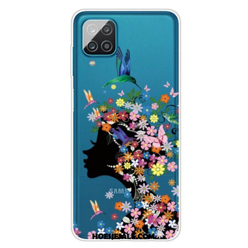 Hoesje voor Samsung Galaxy M12 / A12 Mooi Bloemhoofd