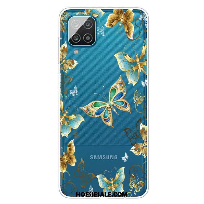 Hoesje voor Samsung Galaxy M12 / A12 Ontwerp Vlinders