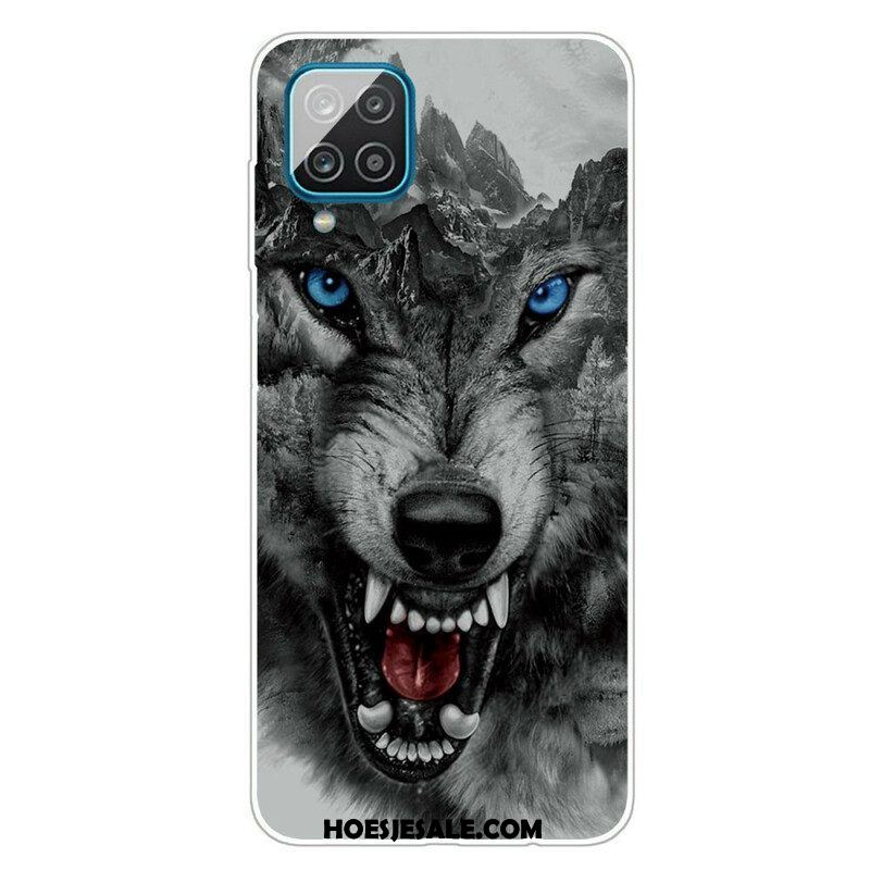 Hoesje voor Samsung Galaxy M12 / A12 Sublieme Wolf