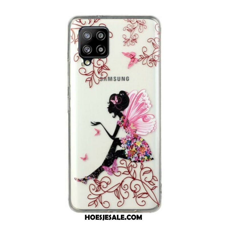 Hoesje voor Samsung Galaxy M12 / A12 Transparante Bloemenfee