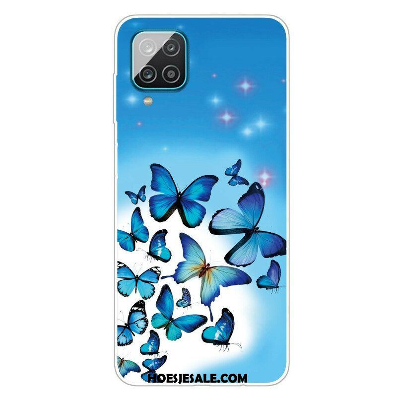 Hoesje voor Samsung Galaxy M12 / A12 Vlinders Vlinders