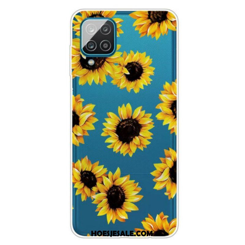 Hoesje voor Samsung Galaxy M12 / A12 Zonnebloemen