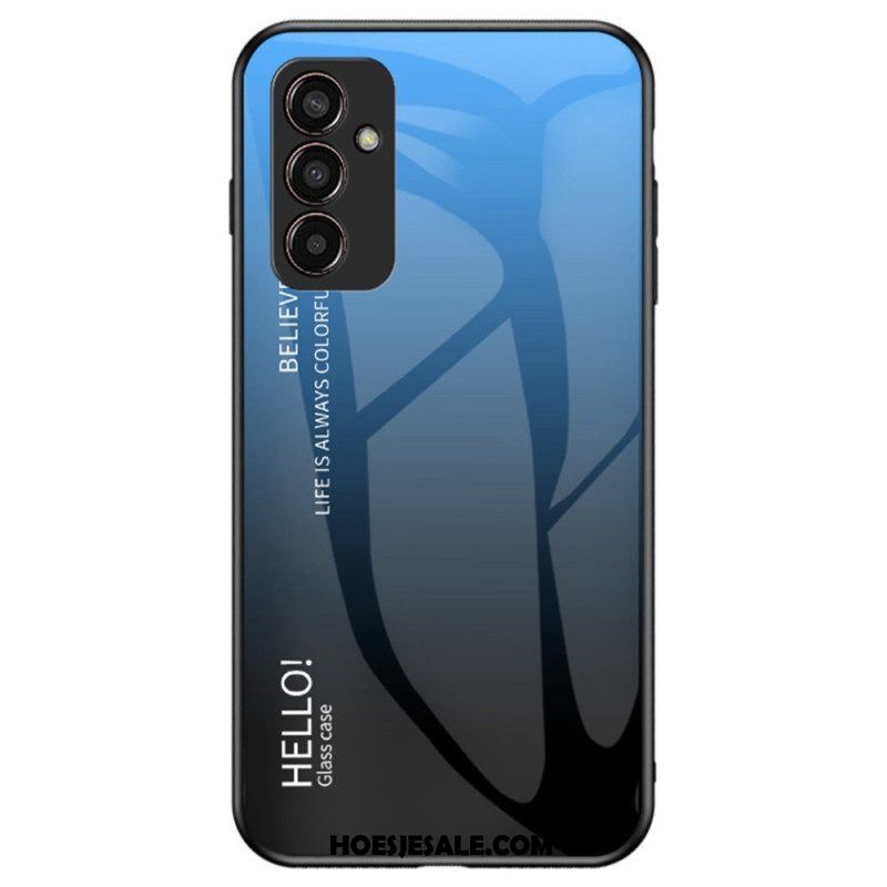 Hoesje voor Samsung Galaxy M13 Gehard Glas Hallo