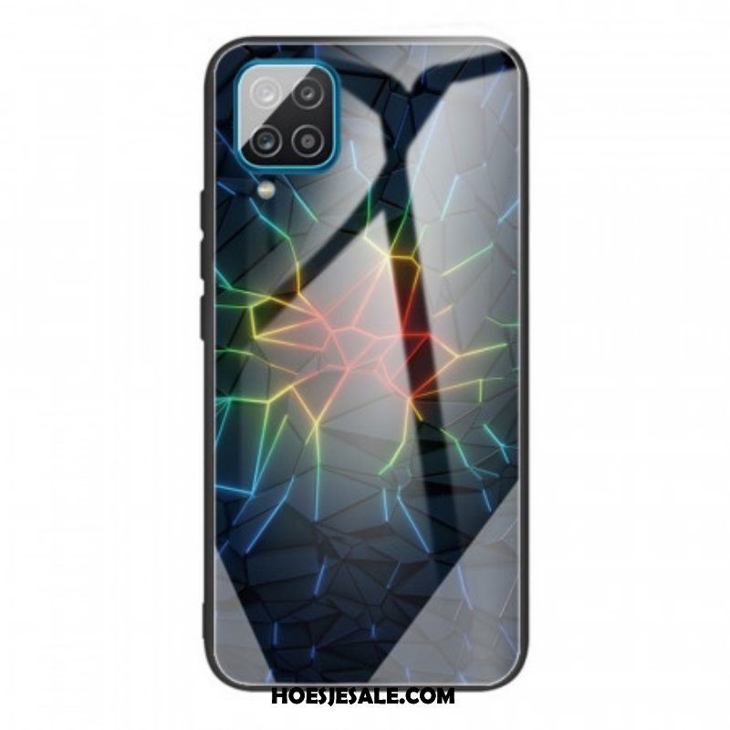 Hoesje voor Samsung Galaxy M32 Geometrie Gehard Glas