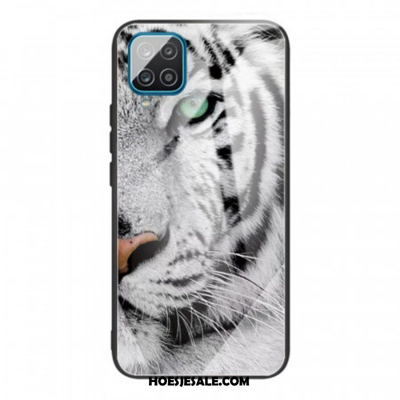 Hoesje voor Samsung Galaxy M32 Tijger Gehard Glas