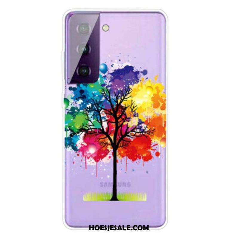 Hoesje voor Samsung Galaxy S21 5G Aquarel Boom