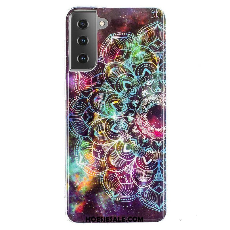 Hoesje voor Samsung Galaxy S21 5G Fluorescerende Bloemenserie