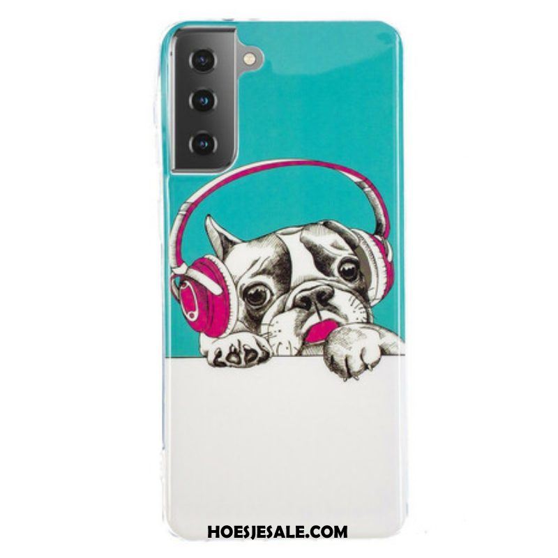 Hoesje voor Samsung Galaxy S21 5G Fluorescerende Hond