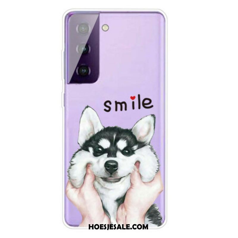 Hoesje voor Samsung Galaxy S21 5G Lach Hond