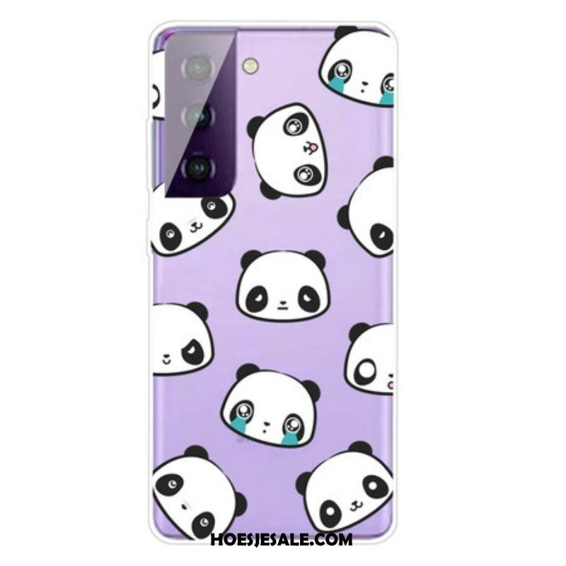 Hoesje voor Samsung Galaxy S21 5G Sentimentele Panda's