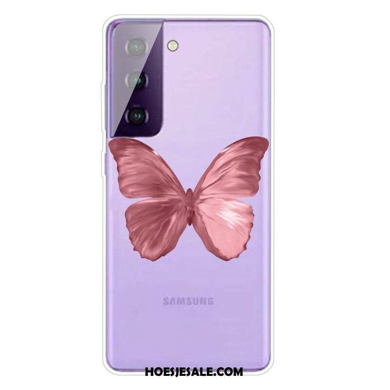 Hoesje voor Samsung Galaxy S21 5G Wilde Vlinders