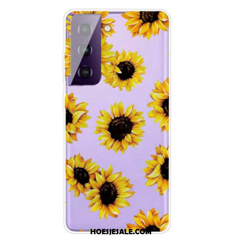 Hoesje voor Samsung Galaxy S21 5G Zonnebloemen