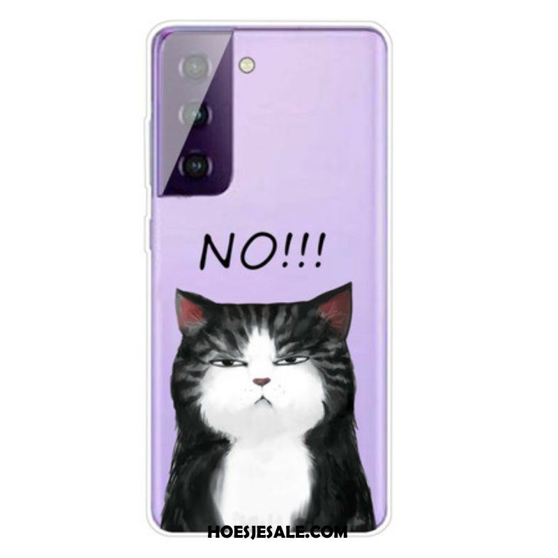 Hoesje voor Samsung Galaxy S21 FE De Kat Die Nee Zegt