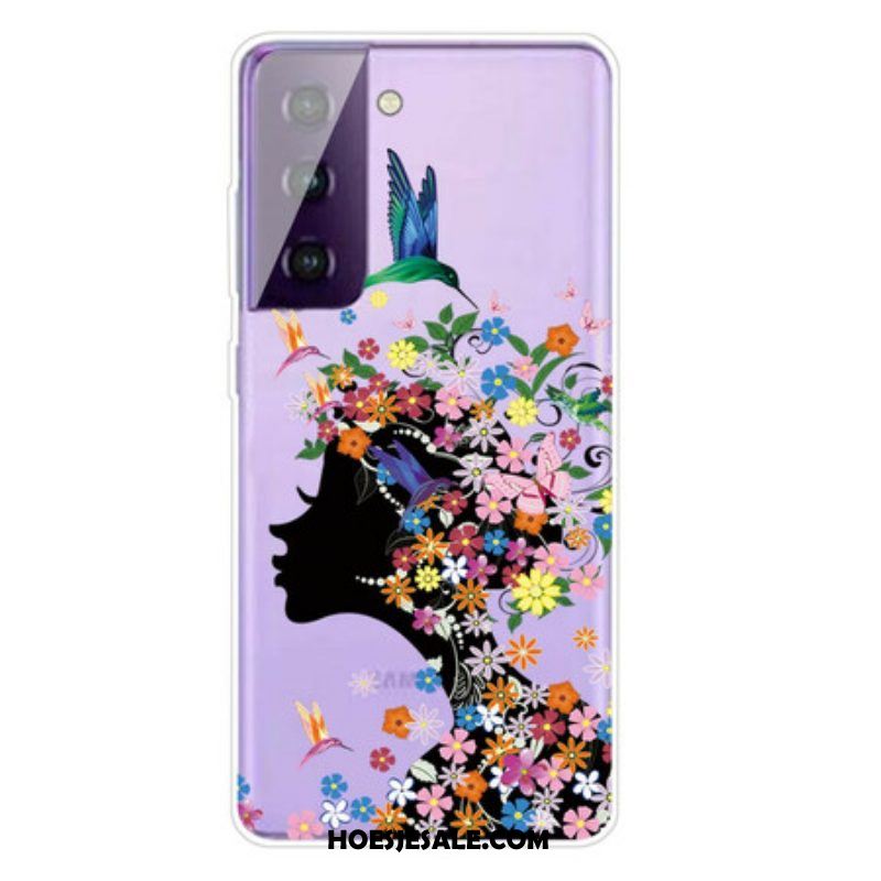 Hoesje voor Samsung Galaxy S21 FE Mooi Bloemhoofd