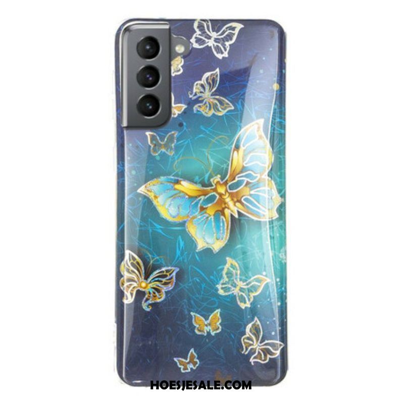 Hoesje voor Samsung Galaxy S21 FE Ontwerp Vlinders