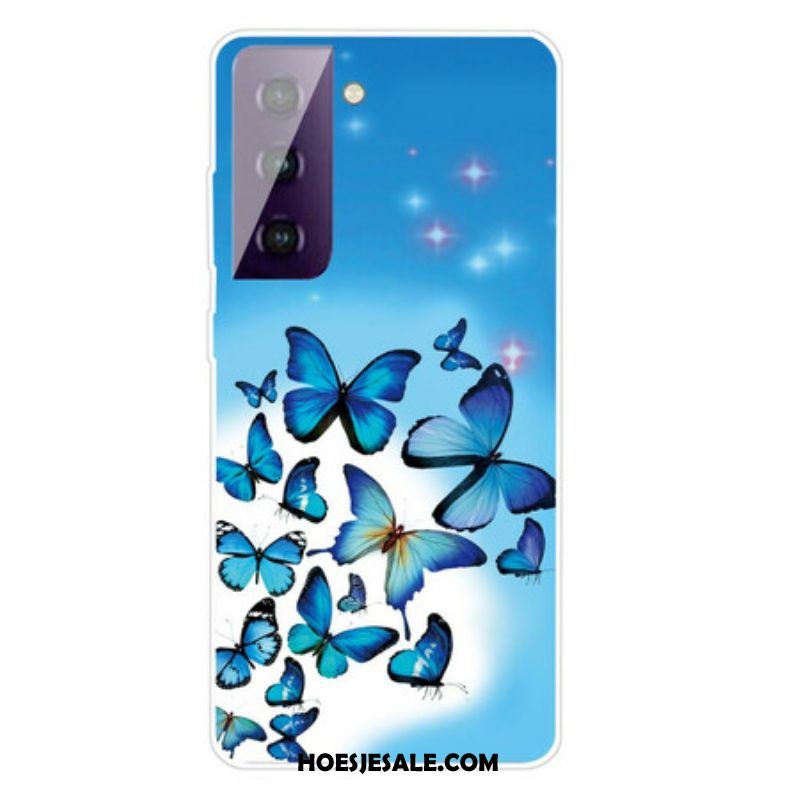 Hoesje voor Samsung Galaxy S21 FE Vlinders Vlinders