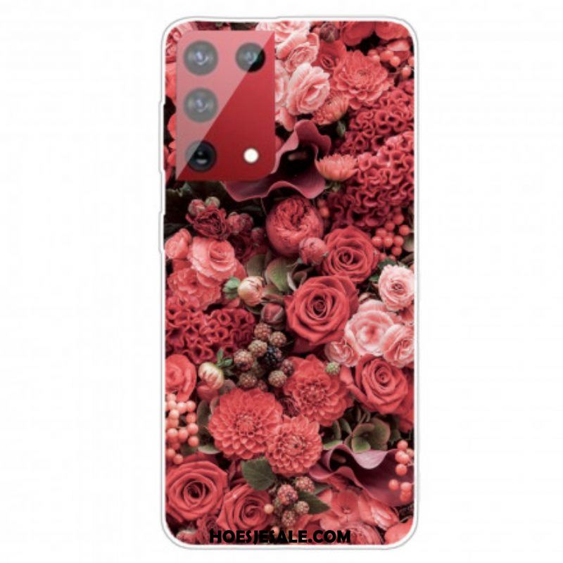 Hoesje voor Samsung Galaxy S21 Ultra 5G Intense Bloemen