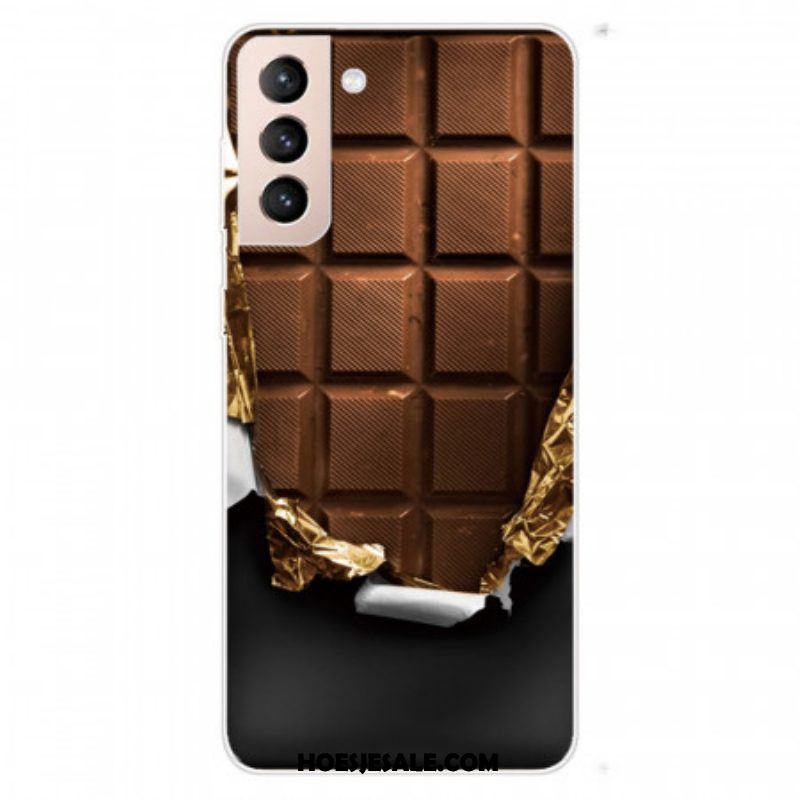 Hoesje voor Samsung Galaxy S22 5G Flexibele Chocolade