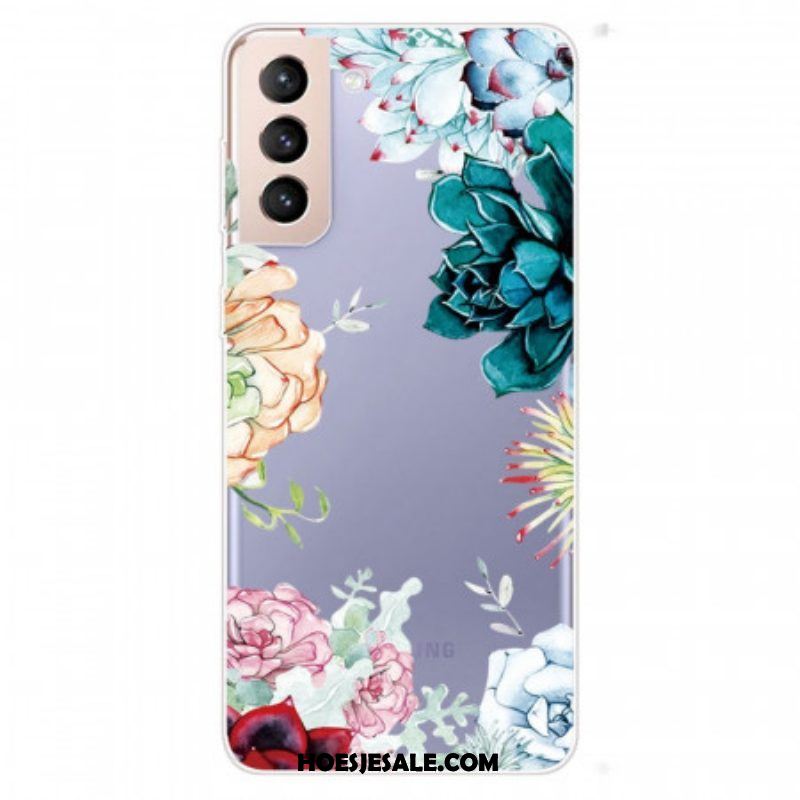 Hoesje voor Samsung Galaxy S22 5G Naadloze Aquarel Bloemen